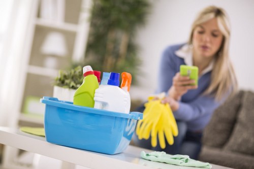 Advanced cleaning technology in an office setting